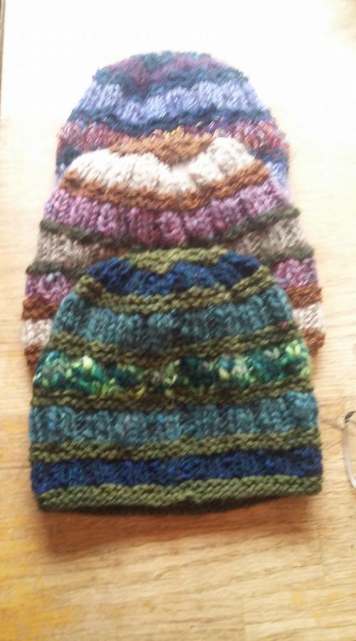 Hand Spun Hand Knit Hats